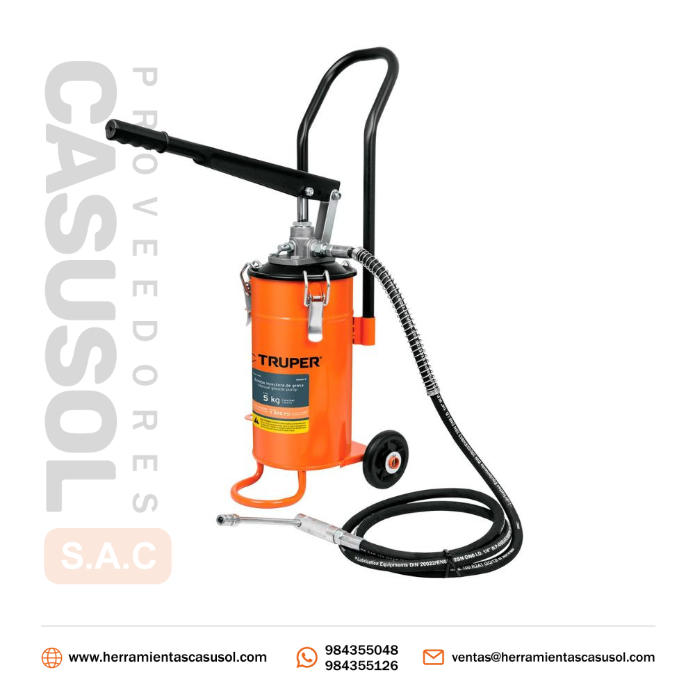 Bomba Inyectora De Grasa 5 Kg Truper Bomin-5 16866