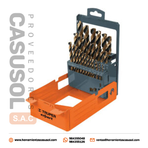 Juego de 29 Brocas para Metal Hss Truper Expert 50004