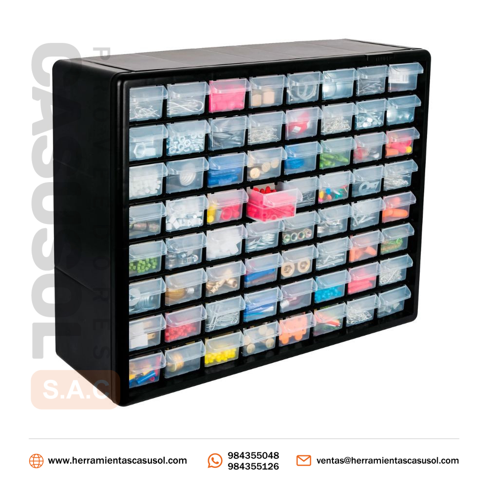 Organizador De 64 Gavetas Truper 10895