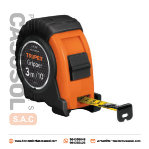 Wincha Contra Impacto 1/2» X 3Mt Gripper Truper 14577