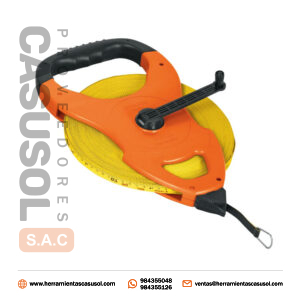 Wincha de Fibra de Vidrio Tipo Cruceta 100Mt Truper 12645