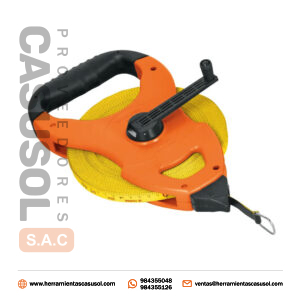Wincha de Fibra de Vidrio Tipo Cruceta 50Mt Truper 12647